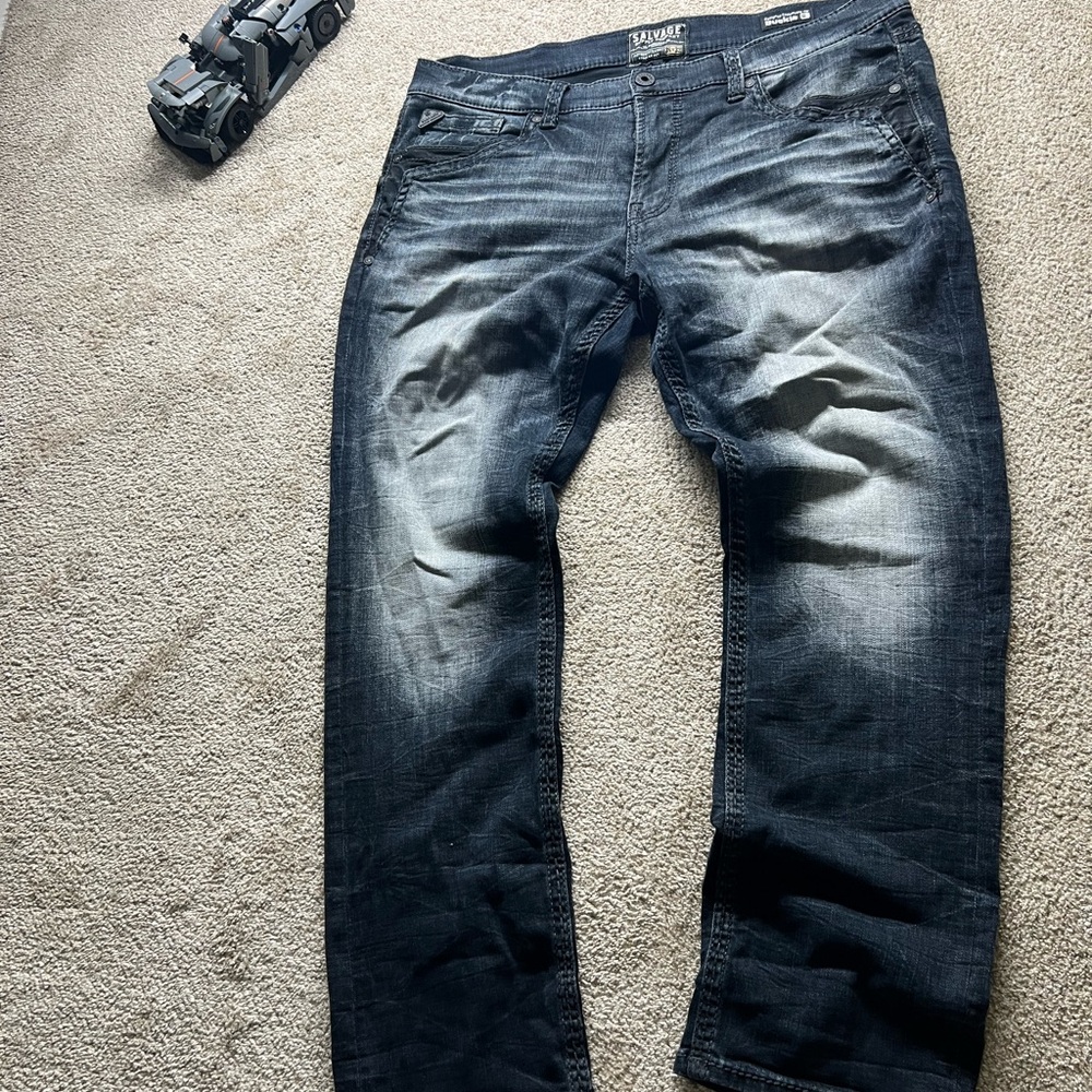 Salvage Dark Wash Relaxed Jeans